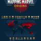 Illustration for article titled Here’s the birth locations of 75 Marvel characters, mapped across the world